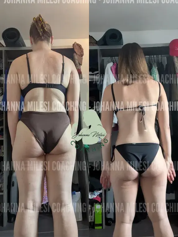 Transformation d'Oriane, accompagnée en suivi personnalisé