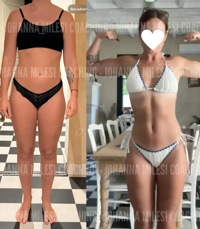 Résultat de Pauline après son suivi sport et nutrition